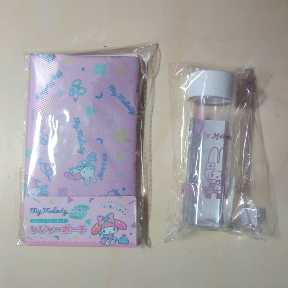 My Melody Beach Bag and Water Bottle 🎶 Sanrio 🎶 New 🎶 Kawaii - Picture 2 of 5